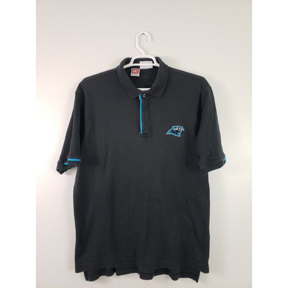 (Ju) Vintage Nike NFL PRO-LINE POLO Shirt Men's Size XL Carolina Panthers Black - Picture 1 of 7